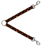 Dog Leash Splitter - Spider Silhouettes Black/Orange Dog Leash Splitters Buckle-Down