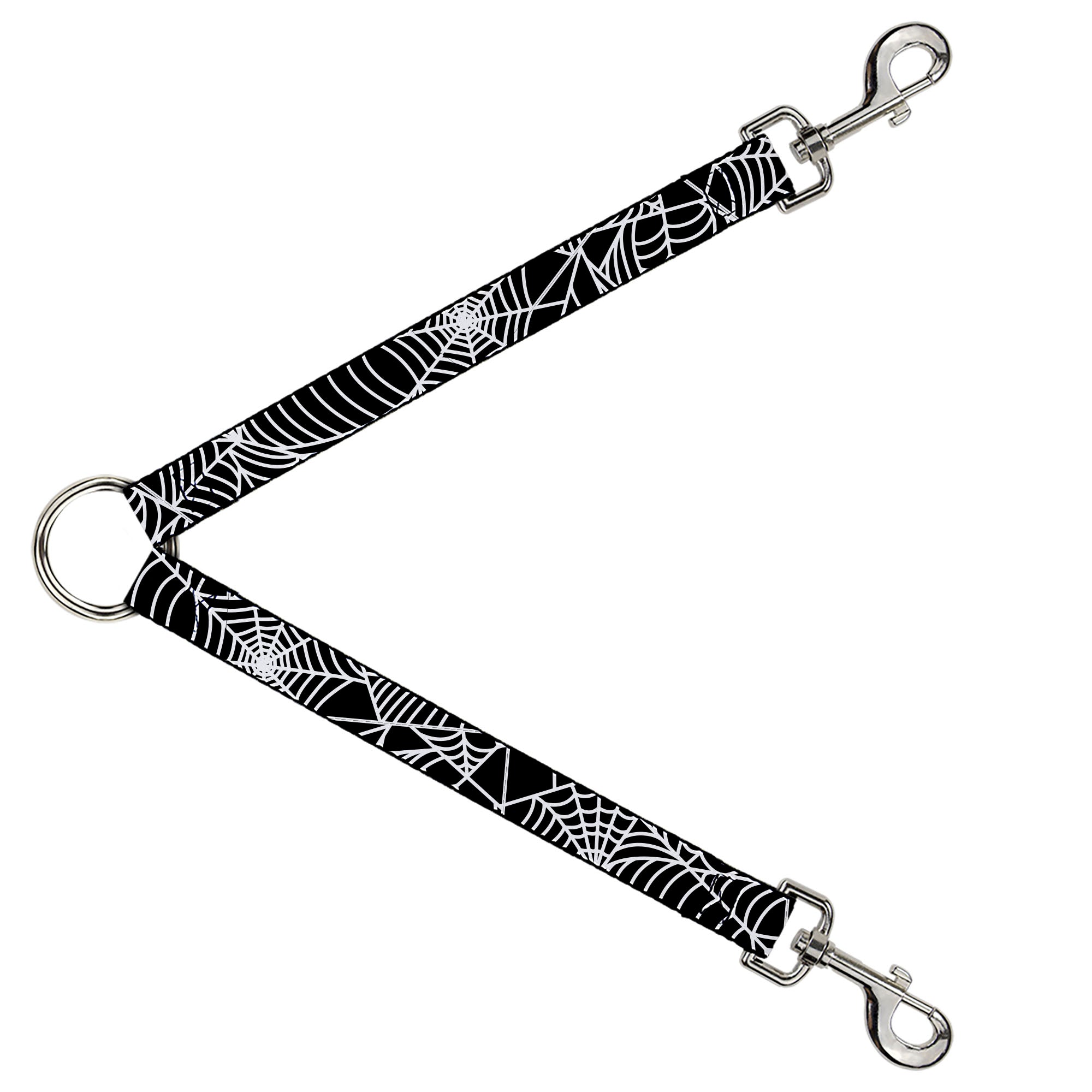 Dog Leash Splitter - Spider Webs Black/White Dog Leash Splitters Buckle-Down