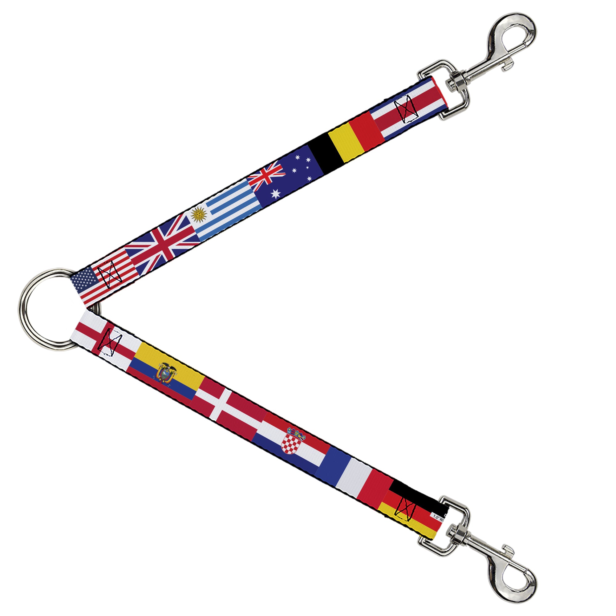 Dog Leash Splitter - Soccer Fan World Cup Team Country Flags Dog Leash Splitters Buckle-Down