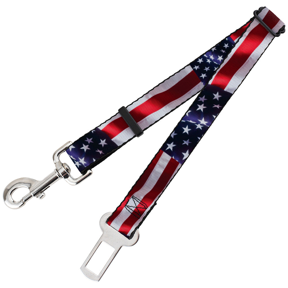 Dog Safety Seatbelt for Cars - American Flag Vivid Close-Up Dog Safety Seatbelts for Cars Buckle-Down   