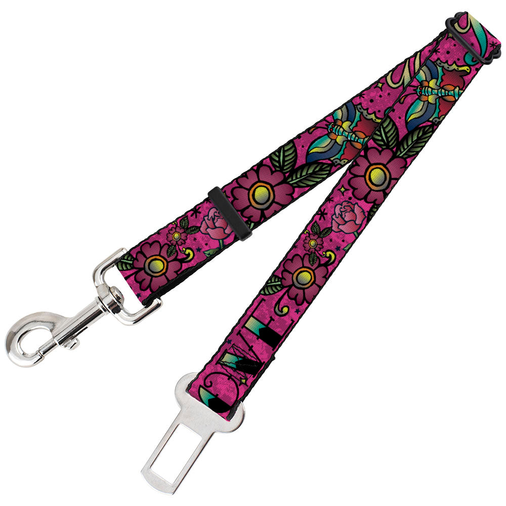 Dog Safety Seatbelt for Cars - Love Kills Pink Dog Safety Seatbelts for Cars Buckle-Down   