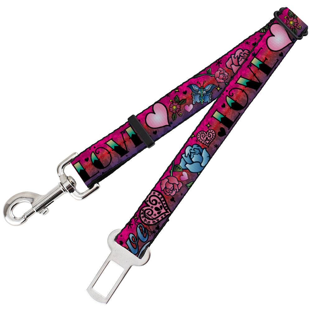 Dog Safety Seatbelt for Cars - Love Love Pink Dog Safety Seatbelts for Cars Buckle-Down   