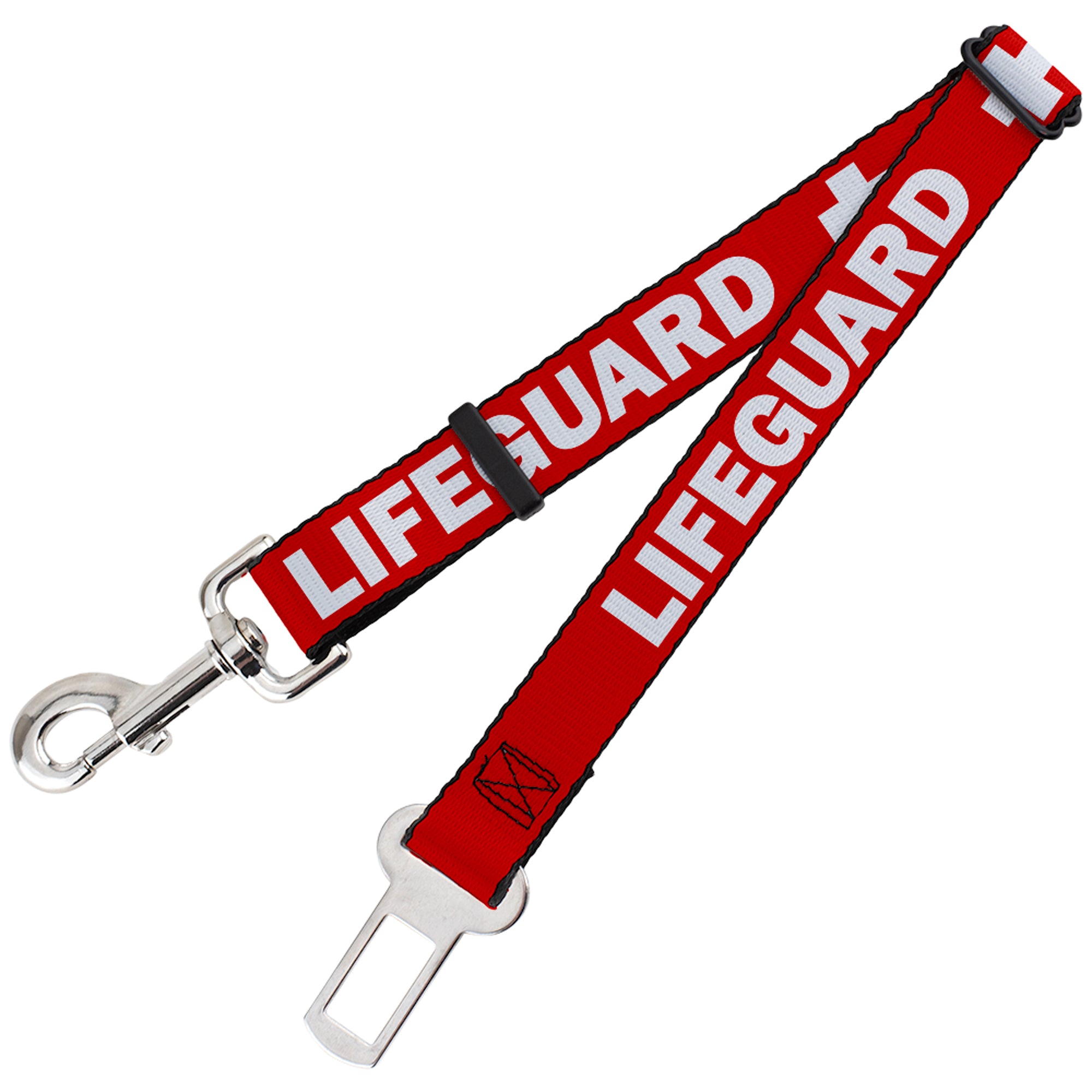 Dog Safety Seatbelt for Cars - LIFEGUARD/Logo Red/White Dog Safety Seatbelts for Cars Buckle-Down   