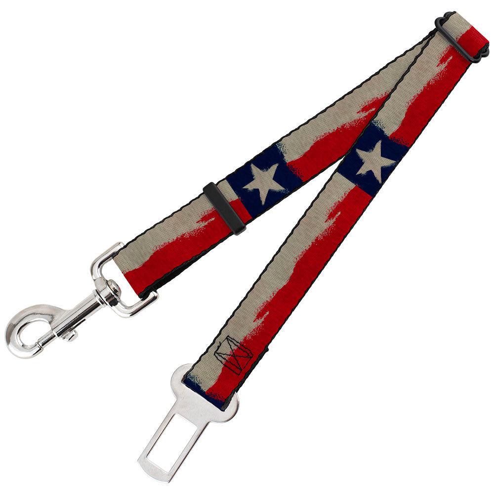 Dog Safety Seatbelt for Cars - Texas Flag C/U Distressed Painting Dog Safety Seatbelts for Cars Buckle-Down   