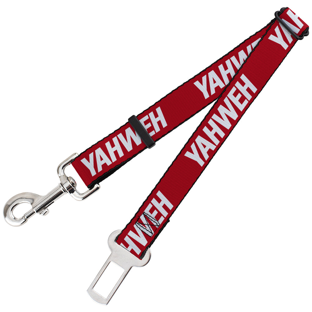 Dog Safety Seatbelt for Cars - YAHWEH Text Red/White Dog Safety Seatbelts for Cars Buckle-Down   