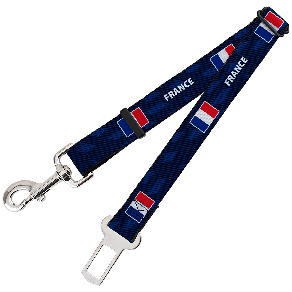 Dog Safety Seatbelt for Cars - Global Soccer Cup Series France Spirit Flag Dog Safety Seatbelts for Cars Buckle-Down