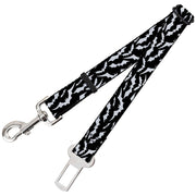 Dog Safety Seatbelt for Cars - Bats Flying Scattered Black/White Dog Safety Seatbelts for Cars Buckle-Down