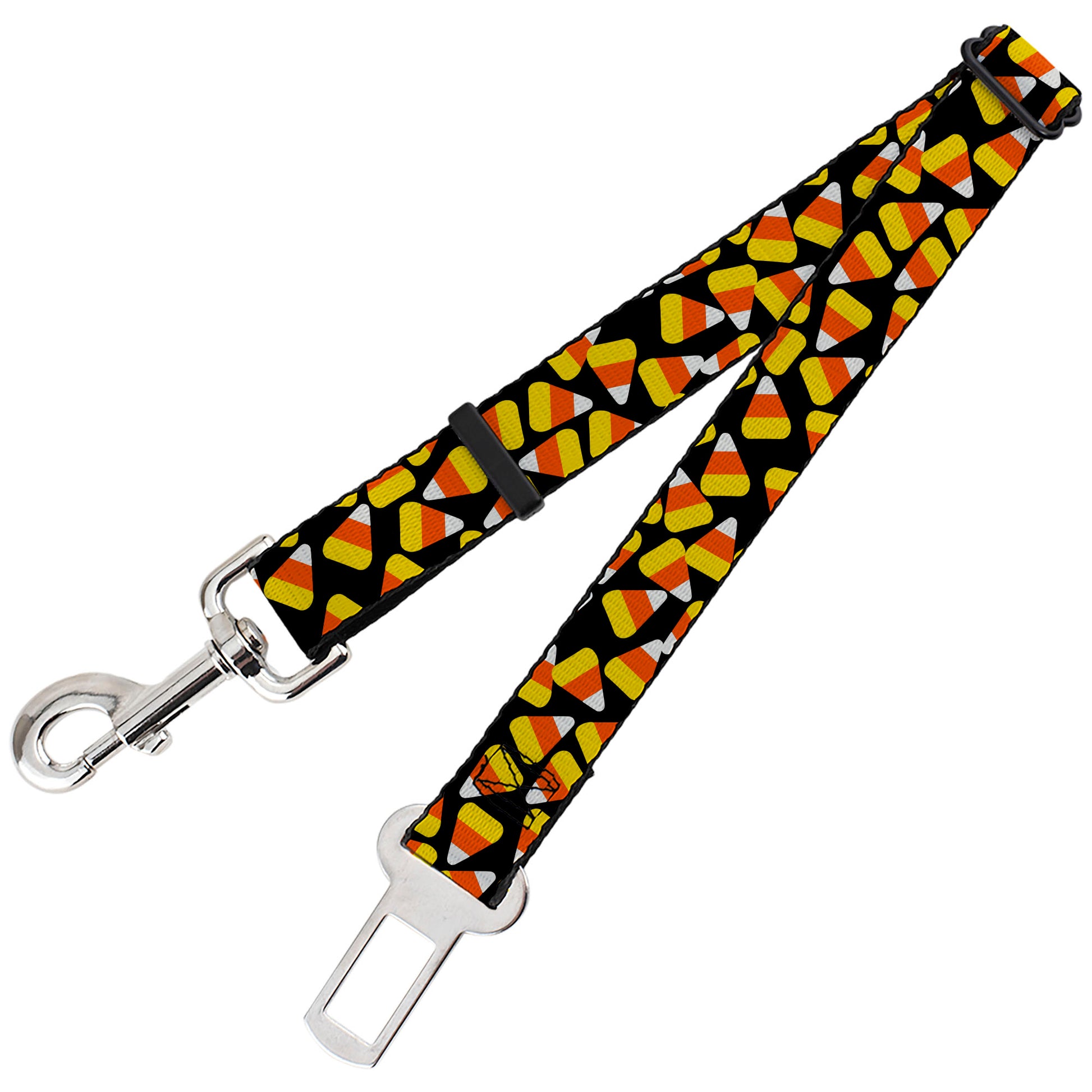 Dog Safety Seatbelt for Cars - Candy Corn Scattered Black/Yellow/Orange/White Dog Safety Seatbelts for Cars Buckle-Down
