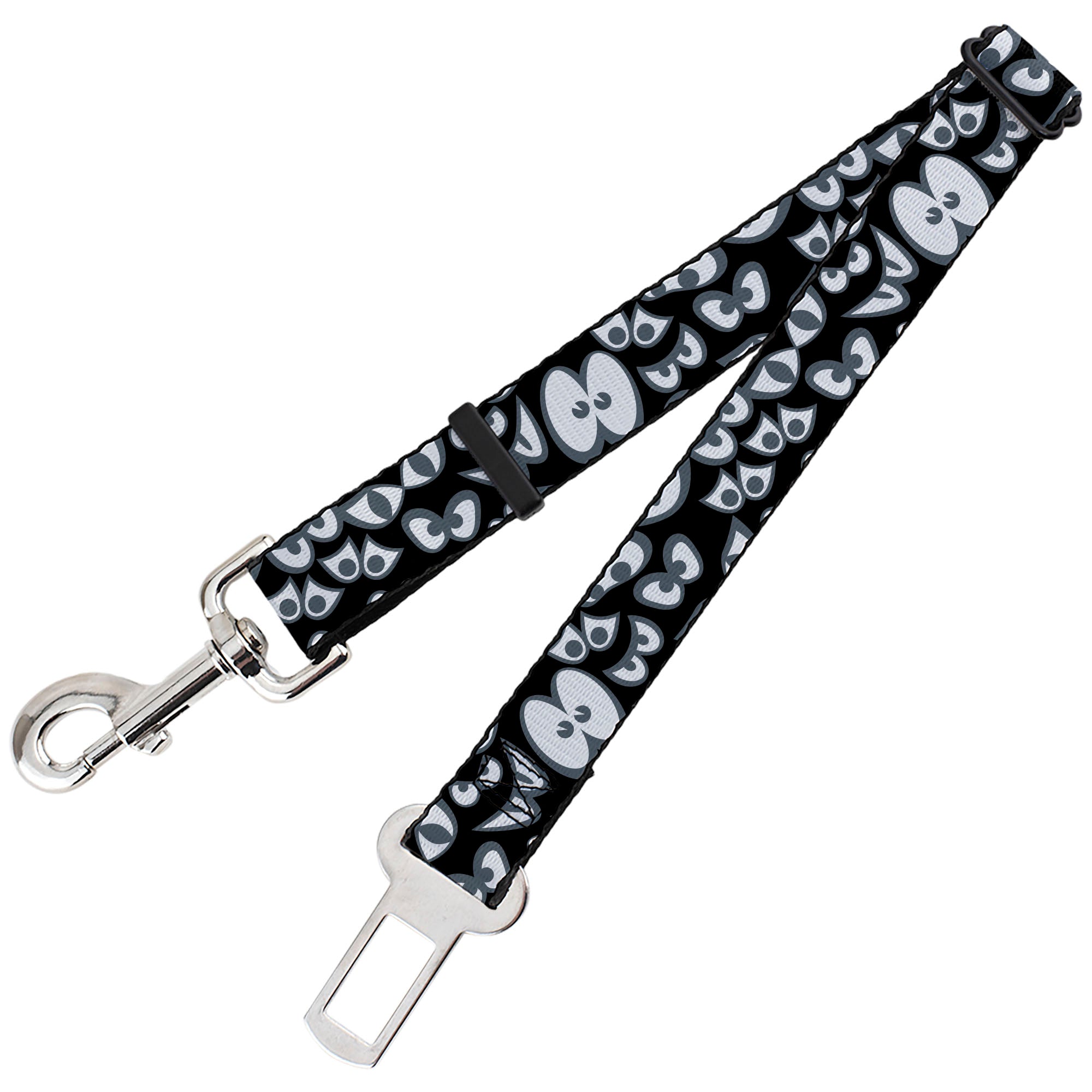 Dog Safety Seatbelt for Cars - Spooky Eyes Scattered Black/Gray/White Dog Safety Seatbelts for Cars Buckle-Down