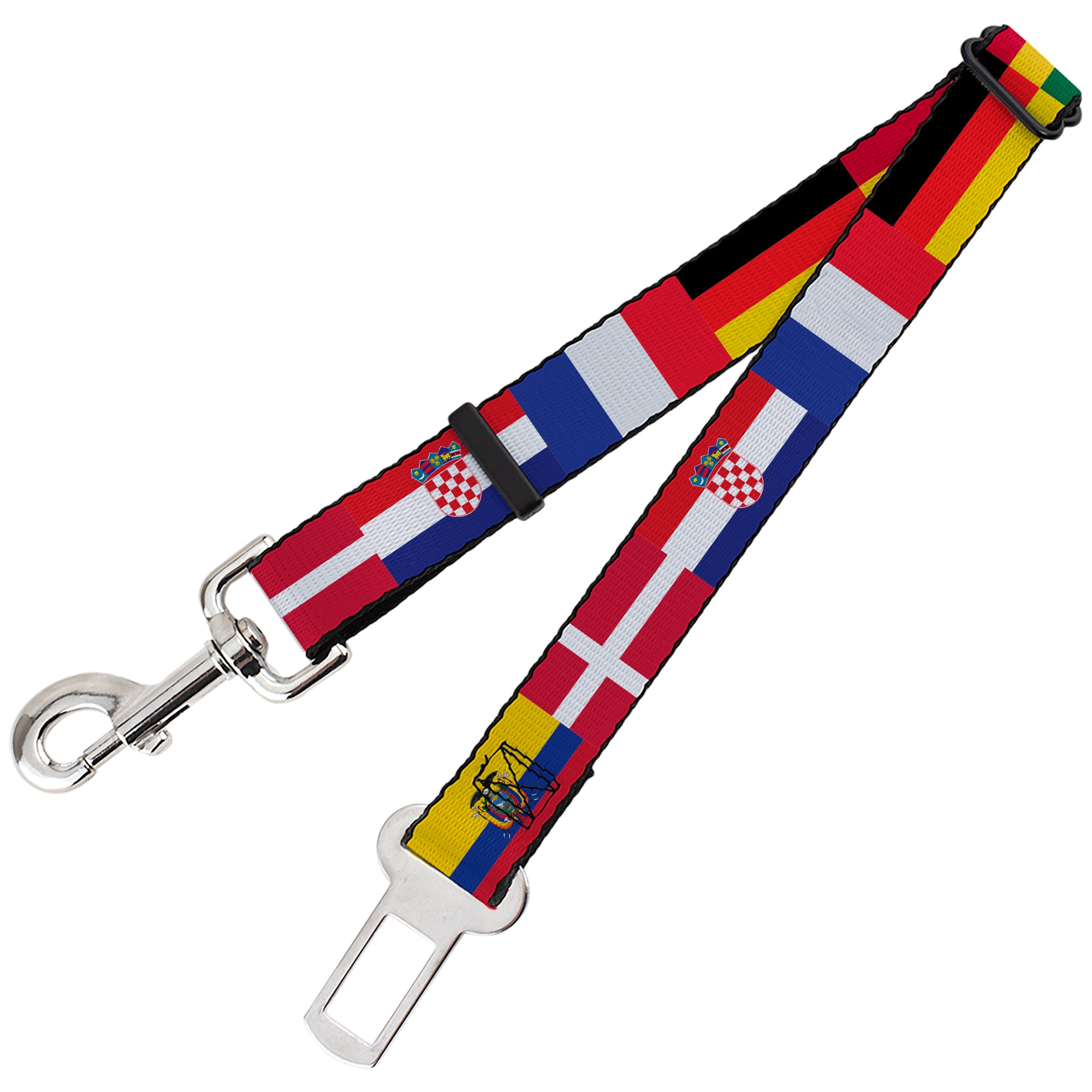 Dog Safety Seatbelt for Cars - Soccer Fan World Cup Team Country Flags Dog Safety Seatbelts for Cars Buckle-Down