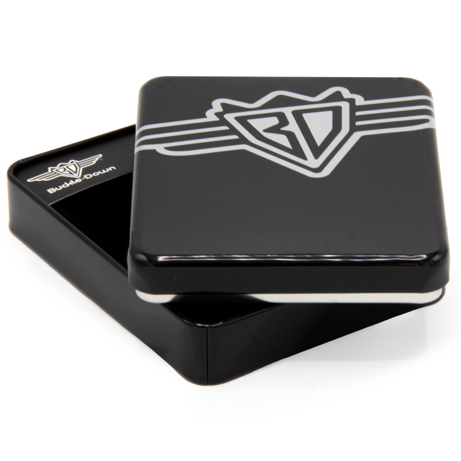Gift-Ready Tin for Bifold Wallets Displays Buckle-Down