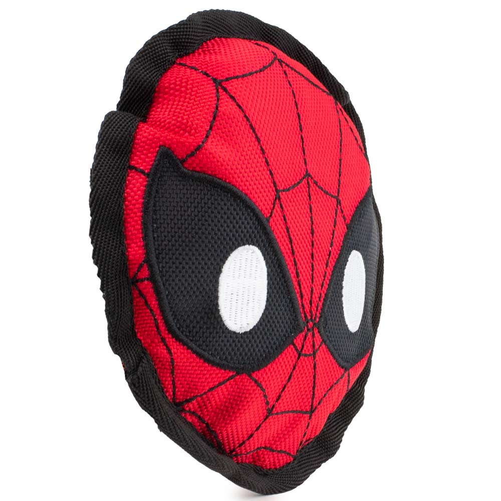 Dog Toy Ballistic Squeaker - Spider-Man Face Red Black White Dog Toy Ballistic Squeaker Marvel Comics