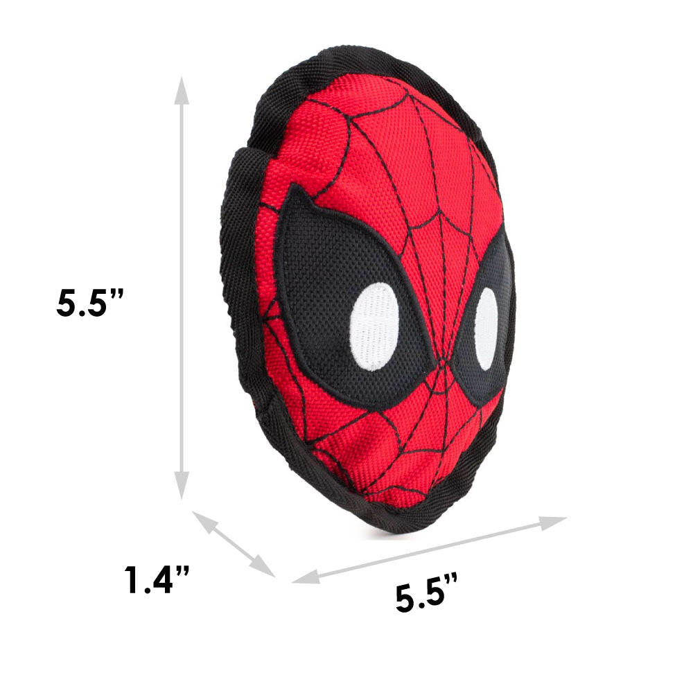 Dog Toy Ballistic Squeaker - Spider-Man Face Red Black White Dog Toy Ballistic Squeaker Marvel Comics