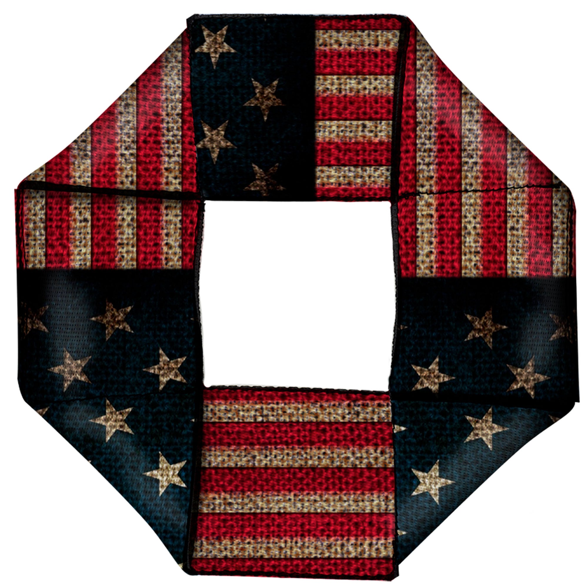 Dog Toy Squeaky Octagon Flyer - Vintage US Flag Stretch Dog Toy Squeaky Octagon Flyer Buckle-Down   