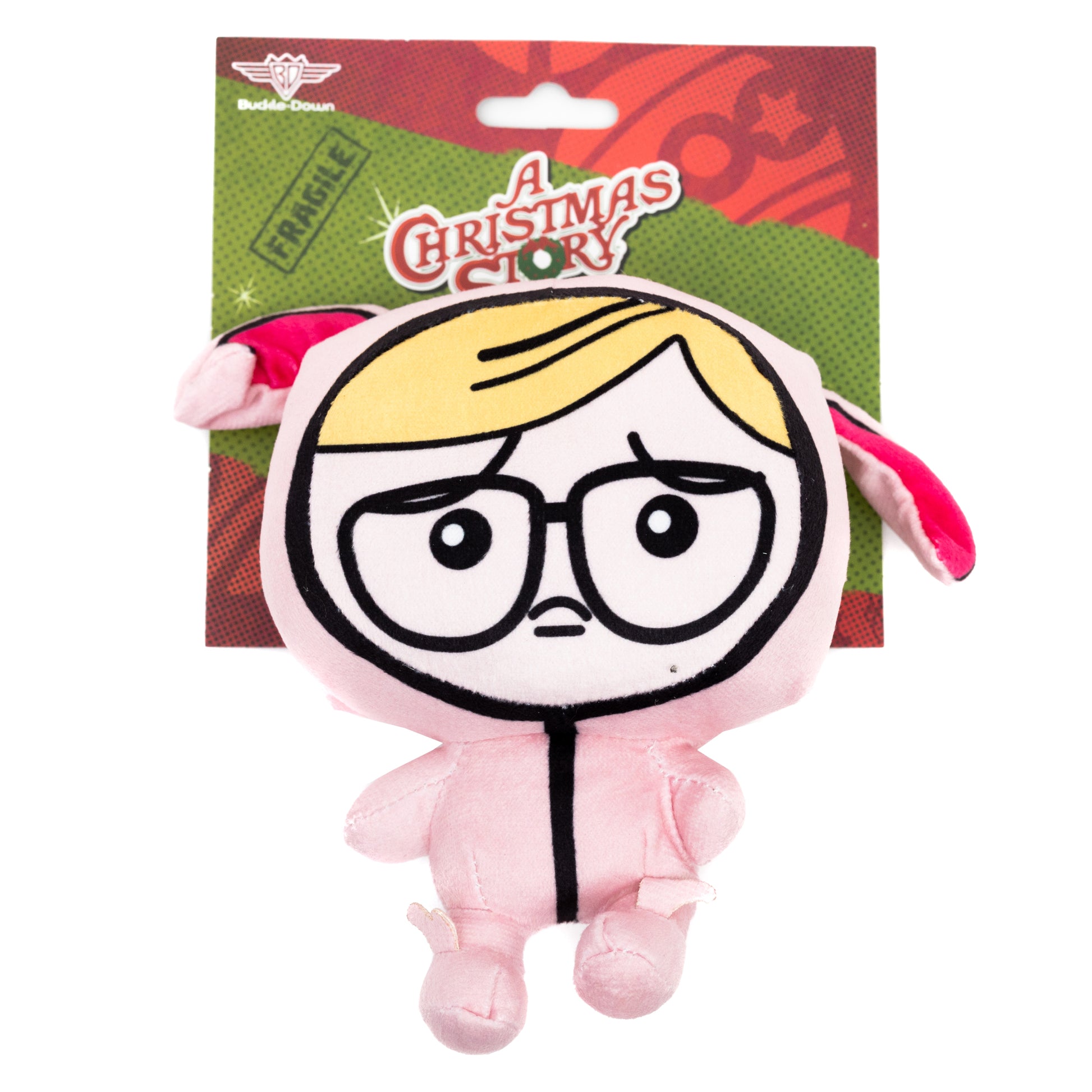 Dog Toy Squeaker Plush - A Christmas Story Ralphie Pink Bunny Pajama Pose Dog Toy Squeaky Plush A Christmas Story