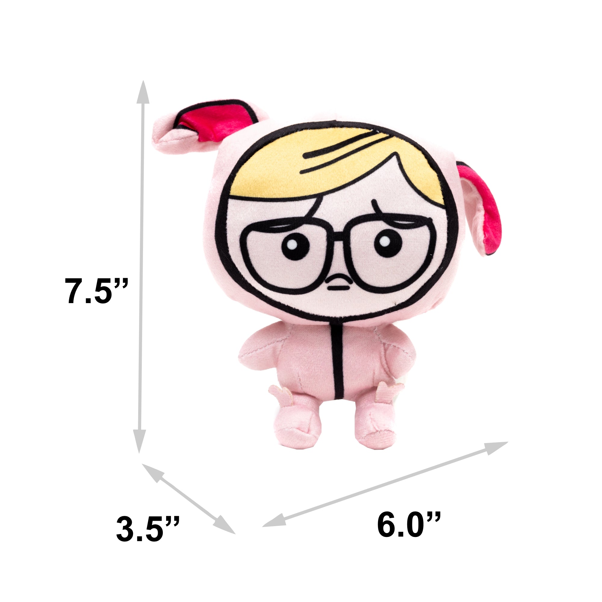 Dog Toy Squeaker Plush - A Christmas Story Ralphie Pink Bunny Pajama Pose Dog Toy Squeaky Plush A Christmas Story