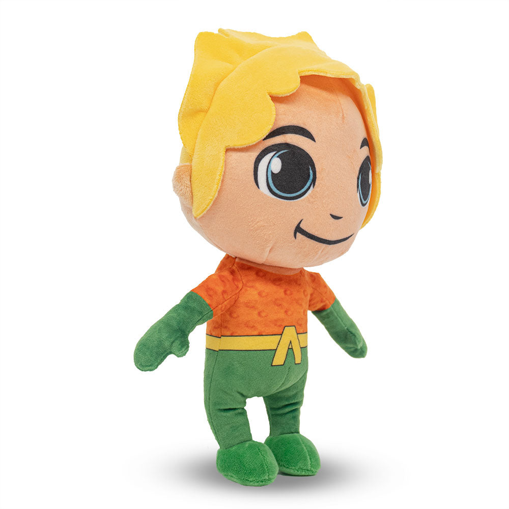 Dog Toy Squeaker Plush - DC Super Friends Collection Chibi Aquaman Full Body Standing Pose Dog Toy Squeaky Plush DC Comics