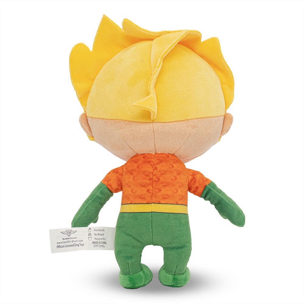 Dog Toy Squeaker Plush - DC Super Friends Collection Chibi Aquaman Full Body Standing Pose Dog Toy Squeaky Plush DC Comics