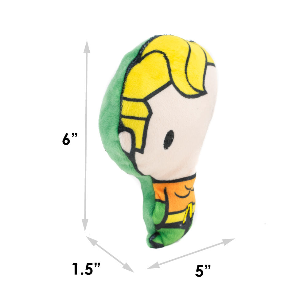 Dog Toy Plush - Chibi Aquaman Standing Pose Dog Toy Squeaky Plush DC Comics