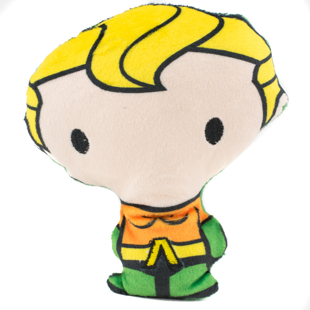 Dog Toy Plush - Chibi Aquaman Standing Pose Dog Toy Squeaky Plush DC Comics