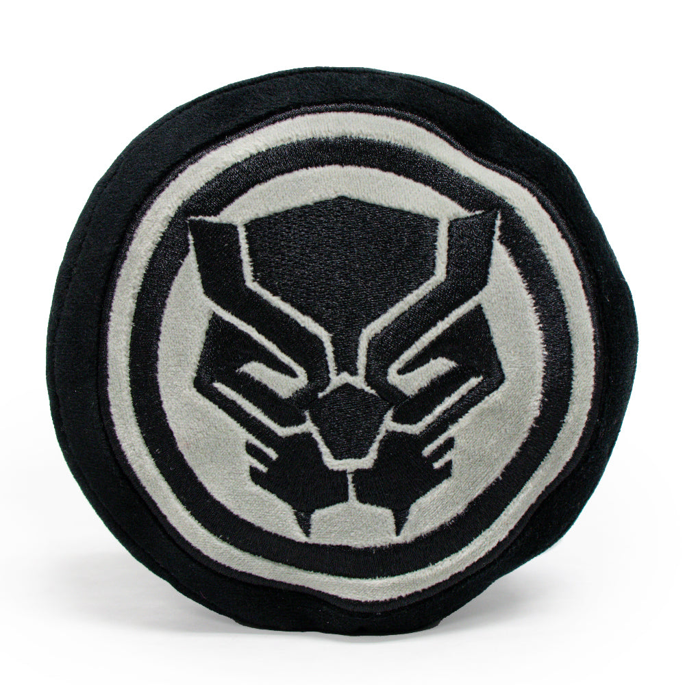 Dog Toy Squeaky Plush - Black Panther Icon Black Silver Dog Toy Squeaky Plush Marvel Comics