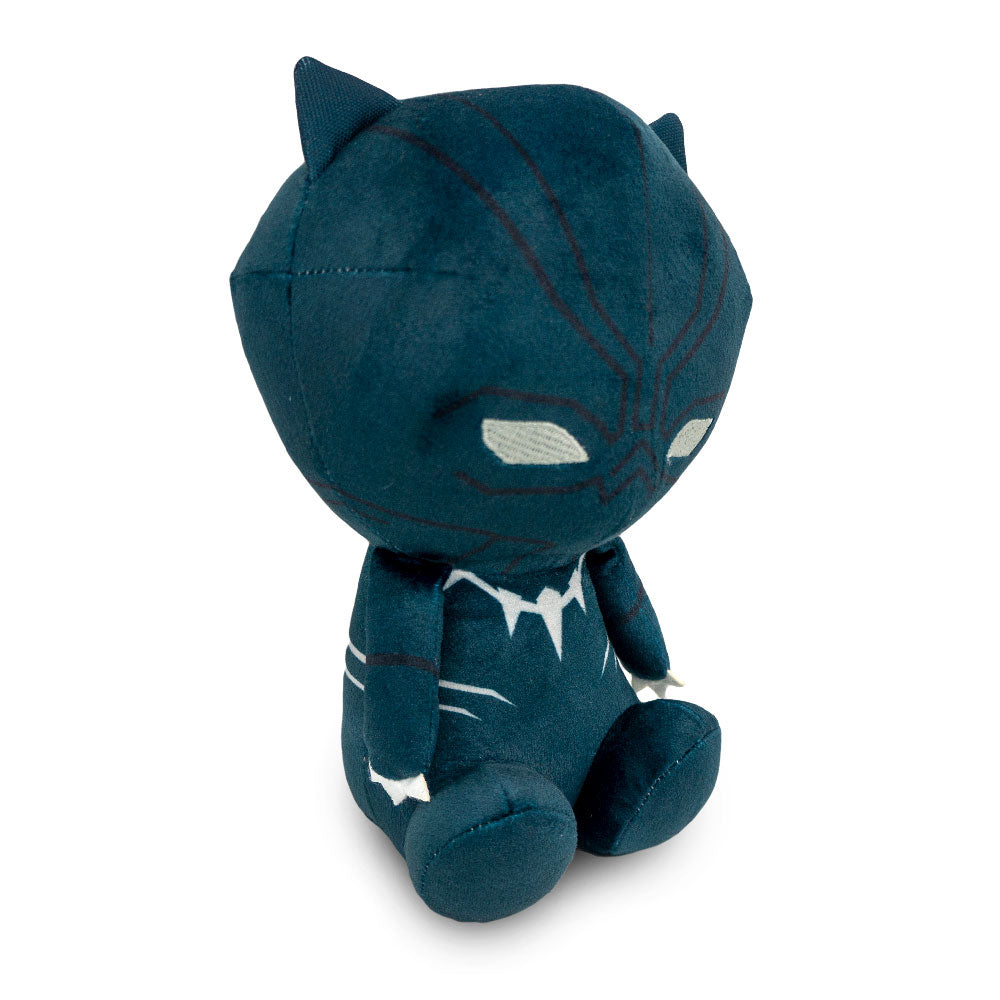 Dog Toy Squeaker Plush - Avengers Kawaii Black Panther Full Body Sitting Pose Dog Toy Squeaky Plush Marvel Comics
