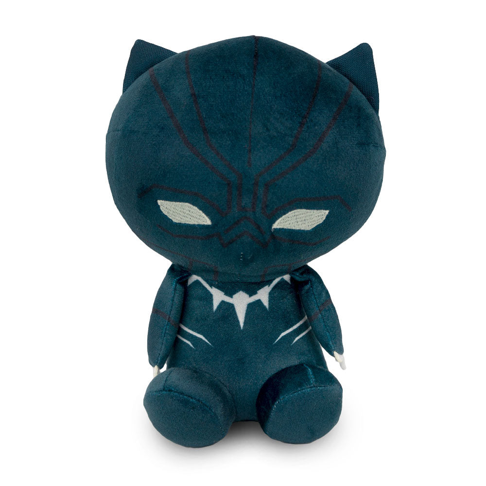 Dog Toy Squeaker Plush - Avengers Kawaii Black Panther Full Body Sitting Pose Dog Toy Squeaky Plush Marvel Comics