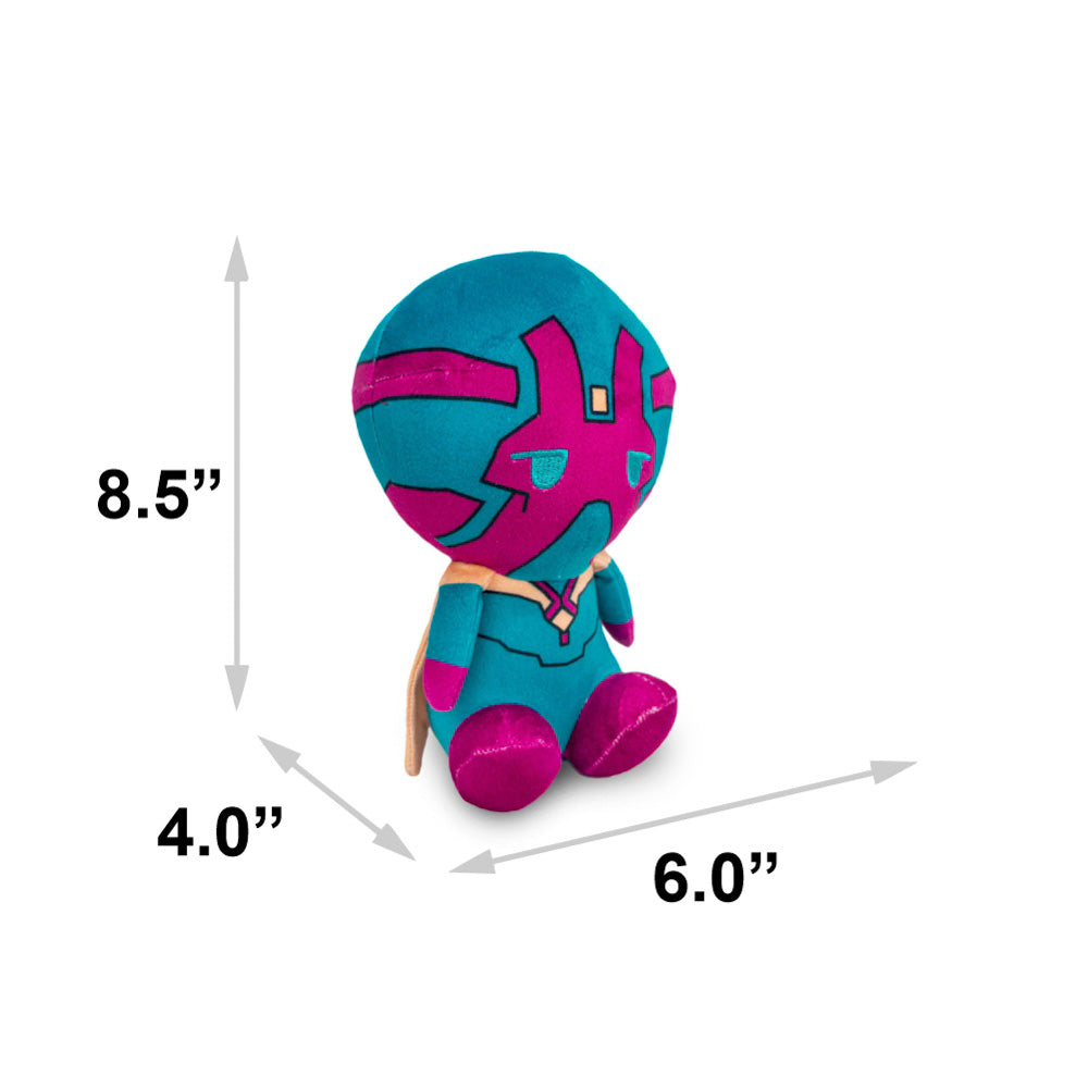 Dog Toy Squeaker Plush - Avengers Kawaii Vision Full Body Sitting Pose Dog Toy Squeaky Plush Marvel Comics