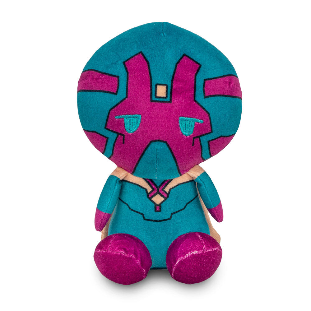Dog Toy Squeaker Plush - Avengers Kawaii Vision Full Body Sitting Pose Dog Toy Squeaky Plush Marvel Comics