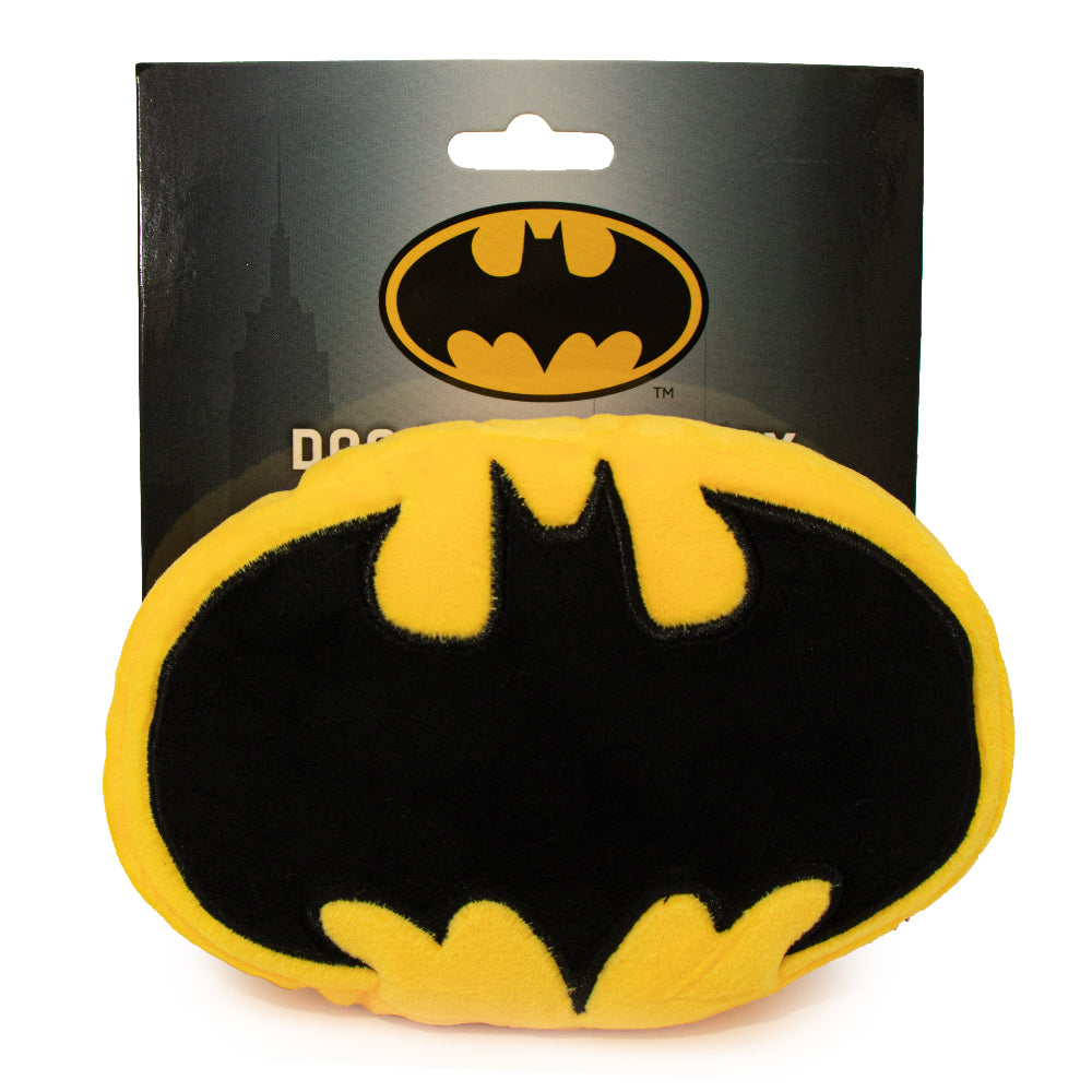 DTPT-BMDV Dog Toy Squeaky Plush - Batman Bat Icon Yellow Black Dog Toy Squeaky Plush DC Comics