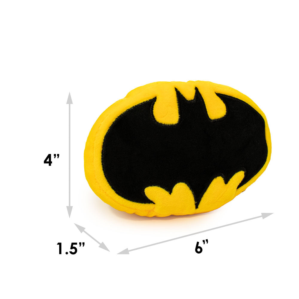 DTPT-BMDV Dog Toy Squeaky Plush - Batman Bat Icon Yellow Black Dog Toy Squeaky Plush DC Comics