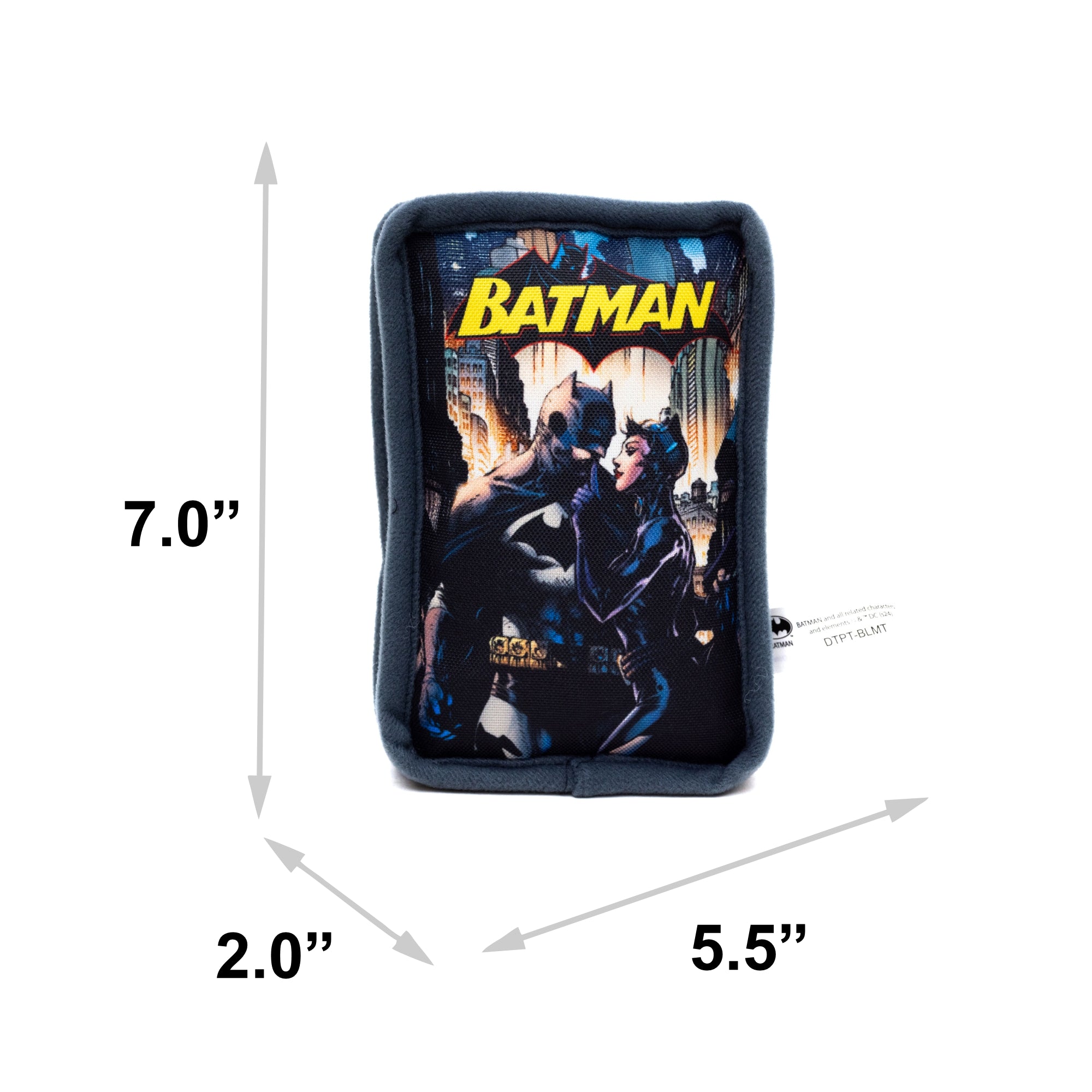 Dog Toy Squeaker Plush - Batman and Catwoman Jim Lee Hush Pose Comic Book Replica Dog Toy Squeaky Plush DC Comics