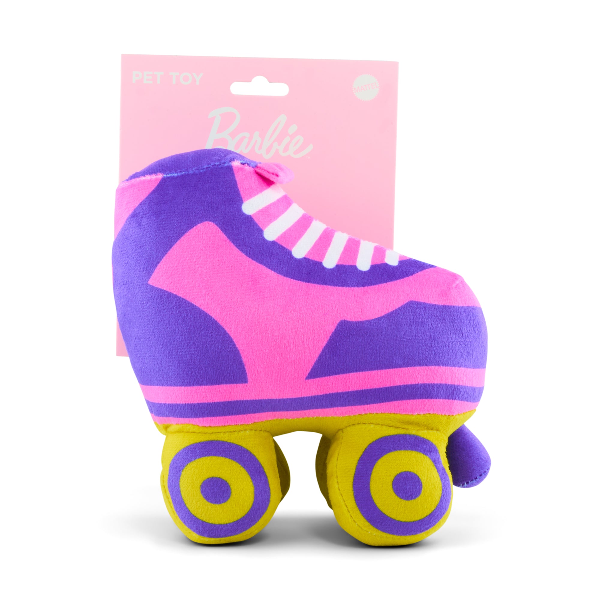 Dog Toy Squeaker Plush - Barbie Roller Skate Replica Pink/Blue Dog Toy Squeaky Plush Barbie