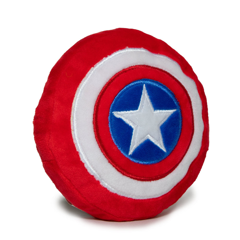 Dog Toy Squeaky Plush - Captain America Shield Red White Blue White Dog Toy Squeaky Plush Marvel Comics