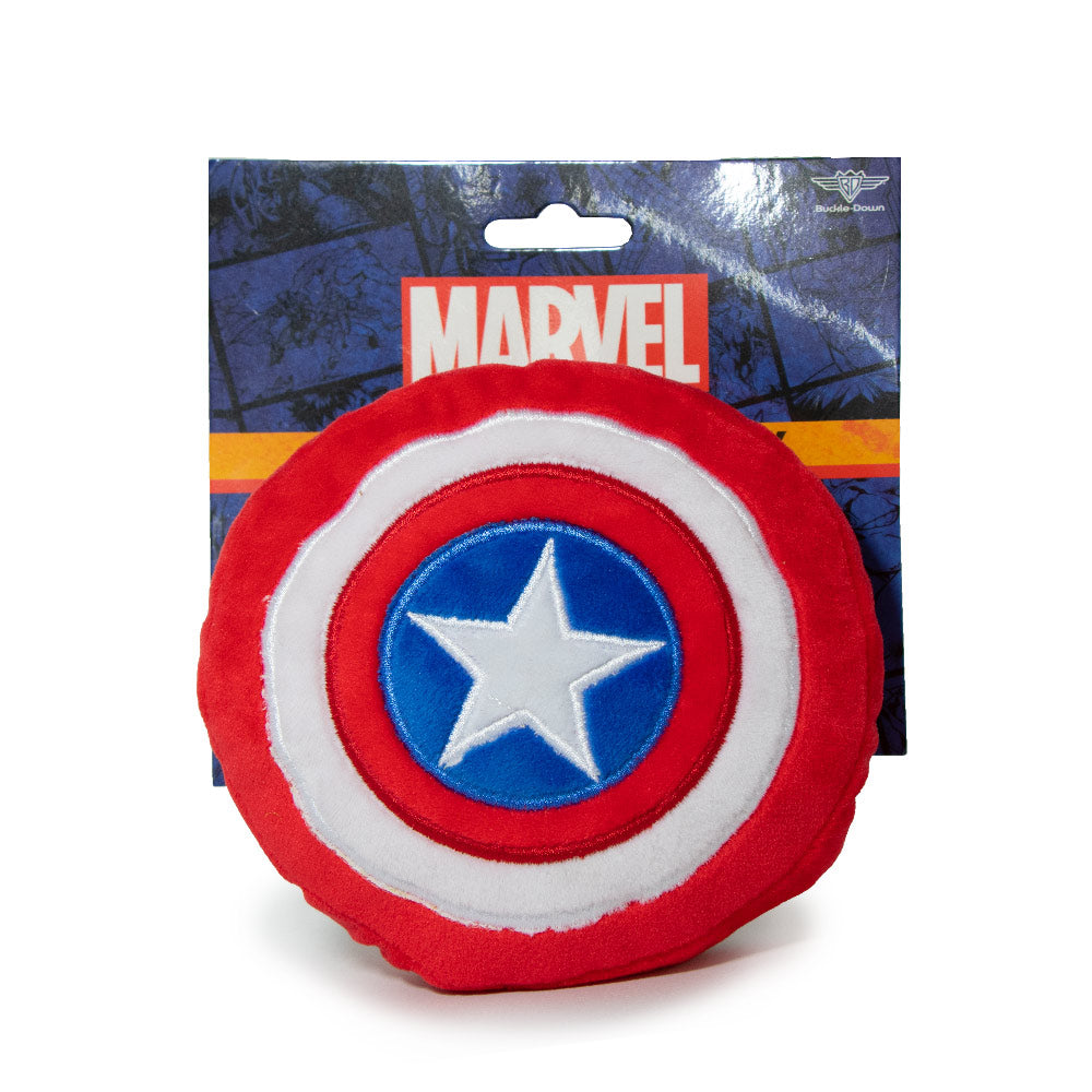 Dog Toy Squeaky Plush - Captain America Shield Red White Blue White Dog Toy Squeaky Plush Marvel Comics