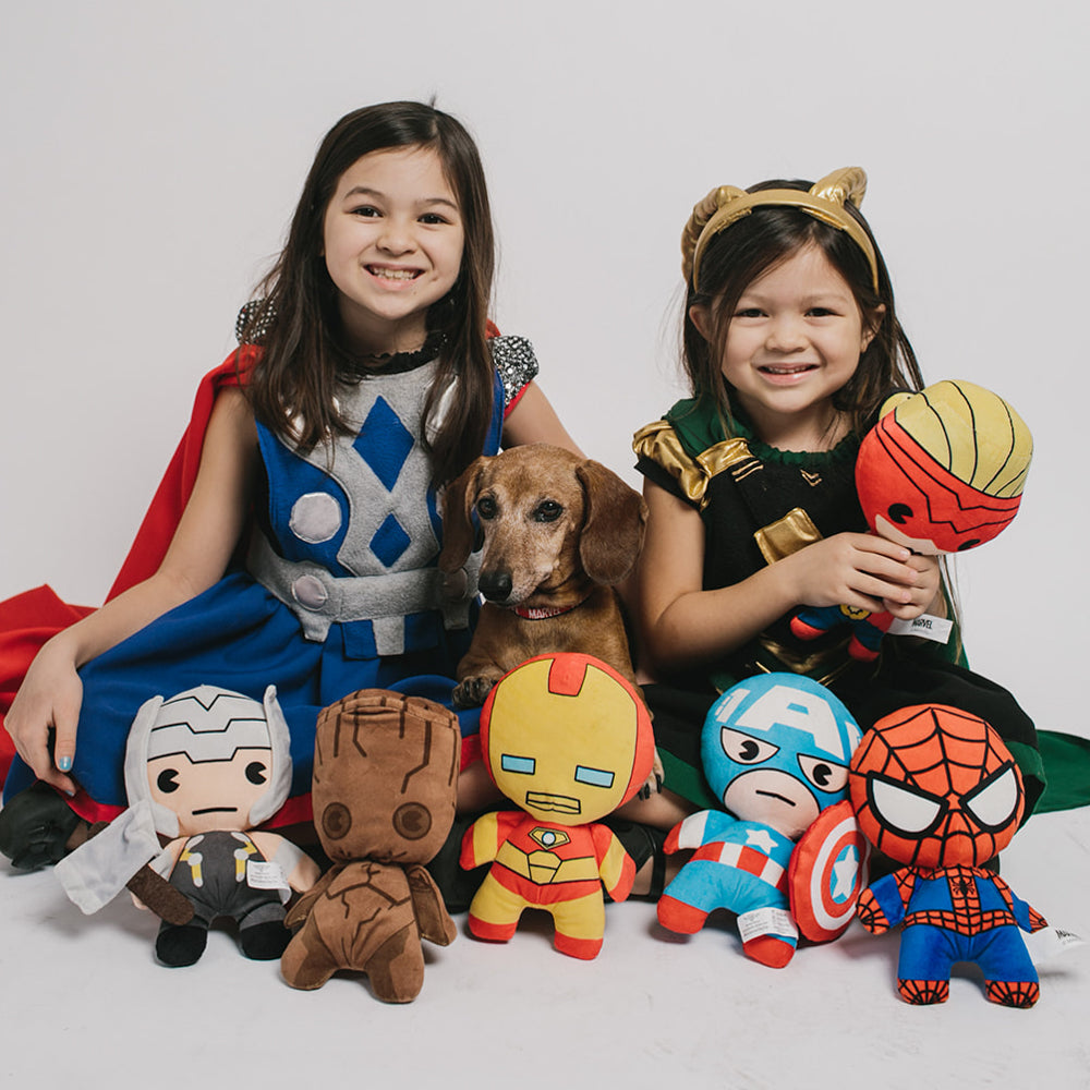 Dog Toy Squeaky Plush - Kawaii Captain America Standing Pose Dog Toy Squeaky Plush Marvel Comics