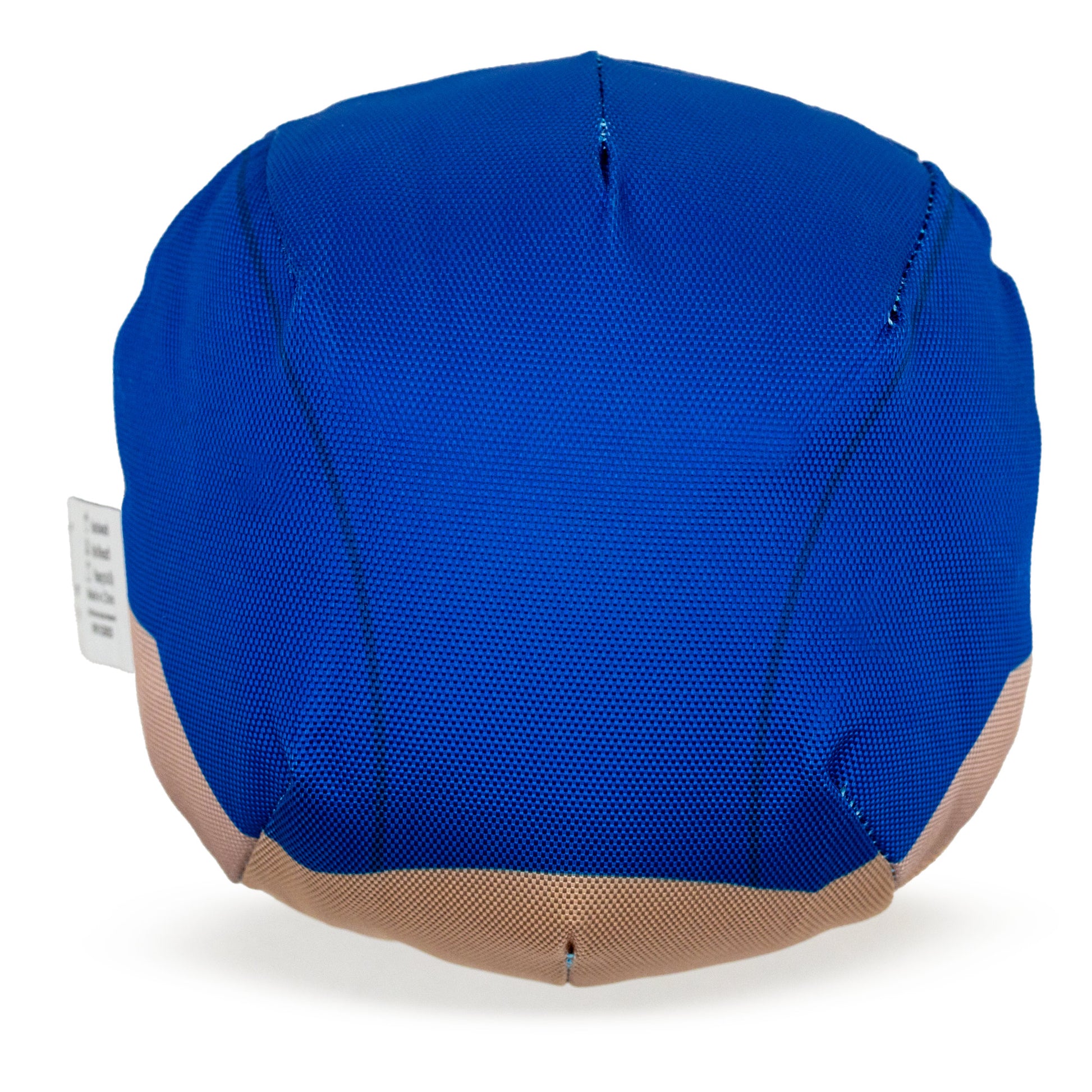 Dog Toy Ballistic Squeaker - Captain America Smiling Face Round Blue Dog Toy Squeaky Plush Marvel Comics