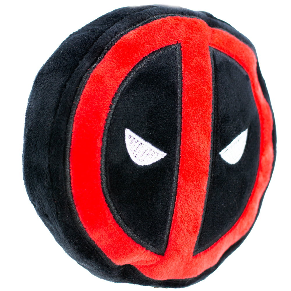 Dog Toy Squeaky Plush - Deadpool Logo Black Red White Dog Toy Squeaky Plush Marvel Comics