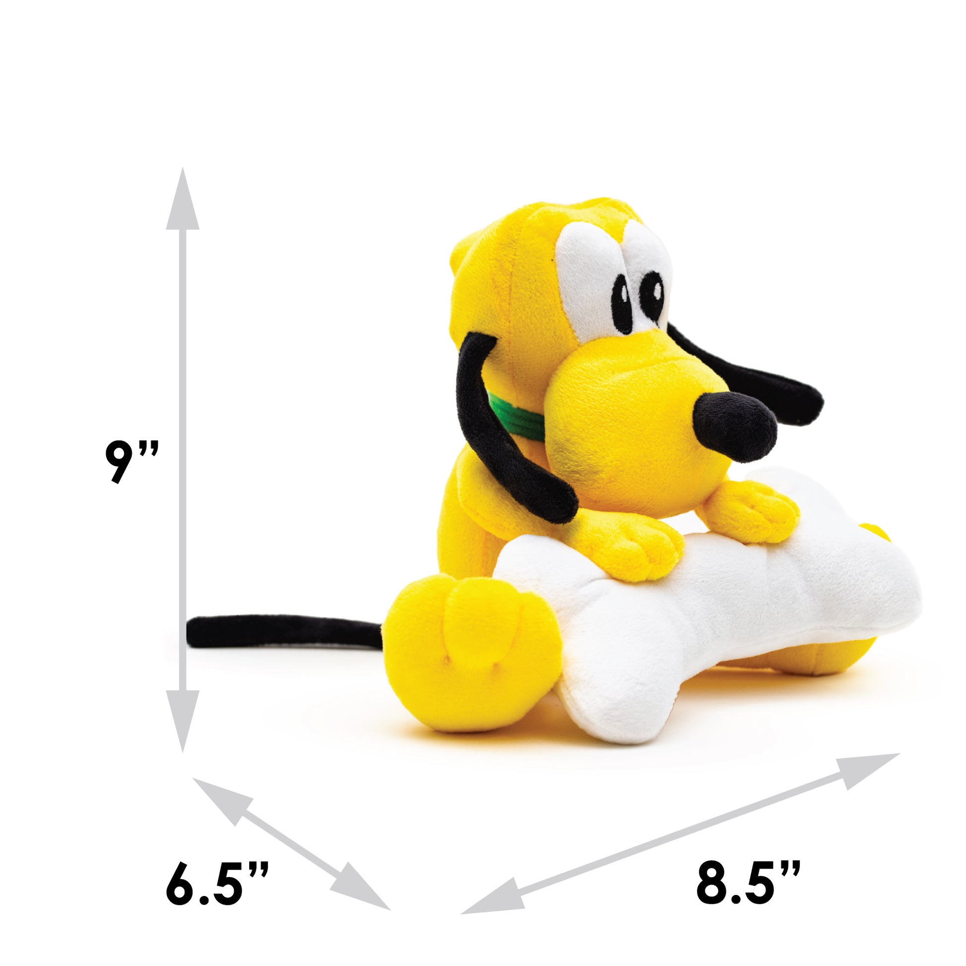 Dog Toy Squeaker Plush - Disney Pluto with Bone Sitting Pose Dog Toy Squeaky Plush Disney