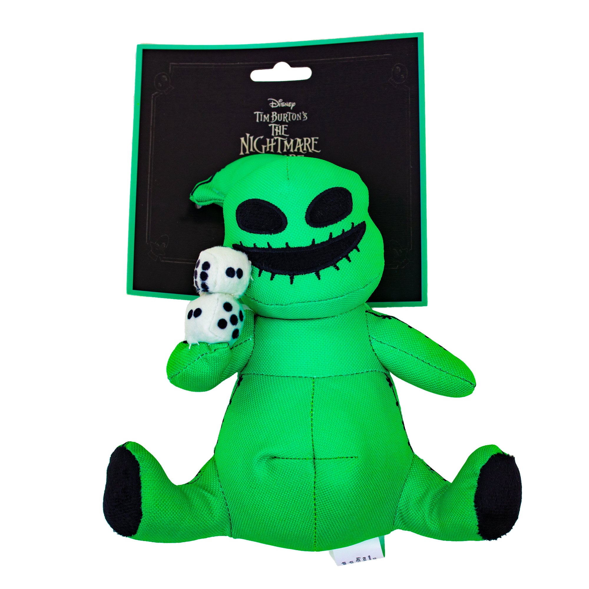 Dog Toy Squeaker Plush - The Nightmare Before Christmas Oogie Boogie Dice Sitting Pose Dog Toy Squeaky Plush Disney