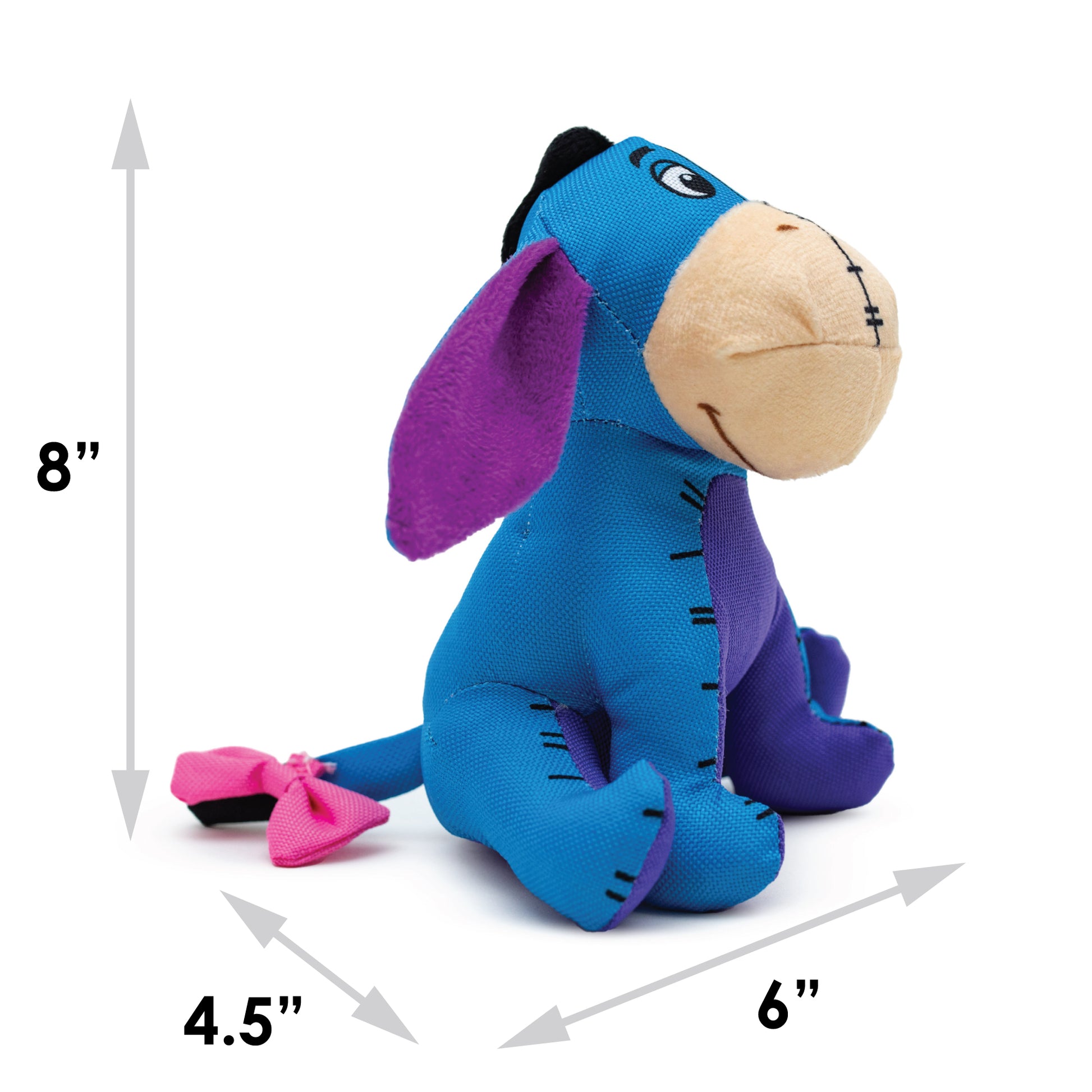 Dog Toy Ballistic Squeaker - Winnie the Pooh Eeyore Sitting Pose Blue Dog Toy Squeaky Plush Disney