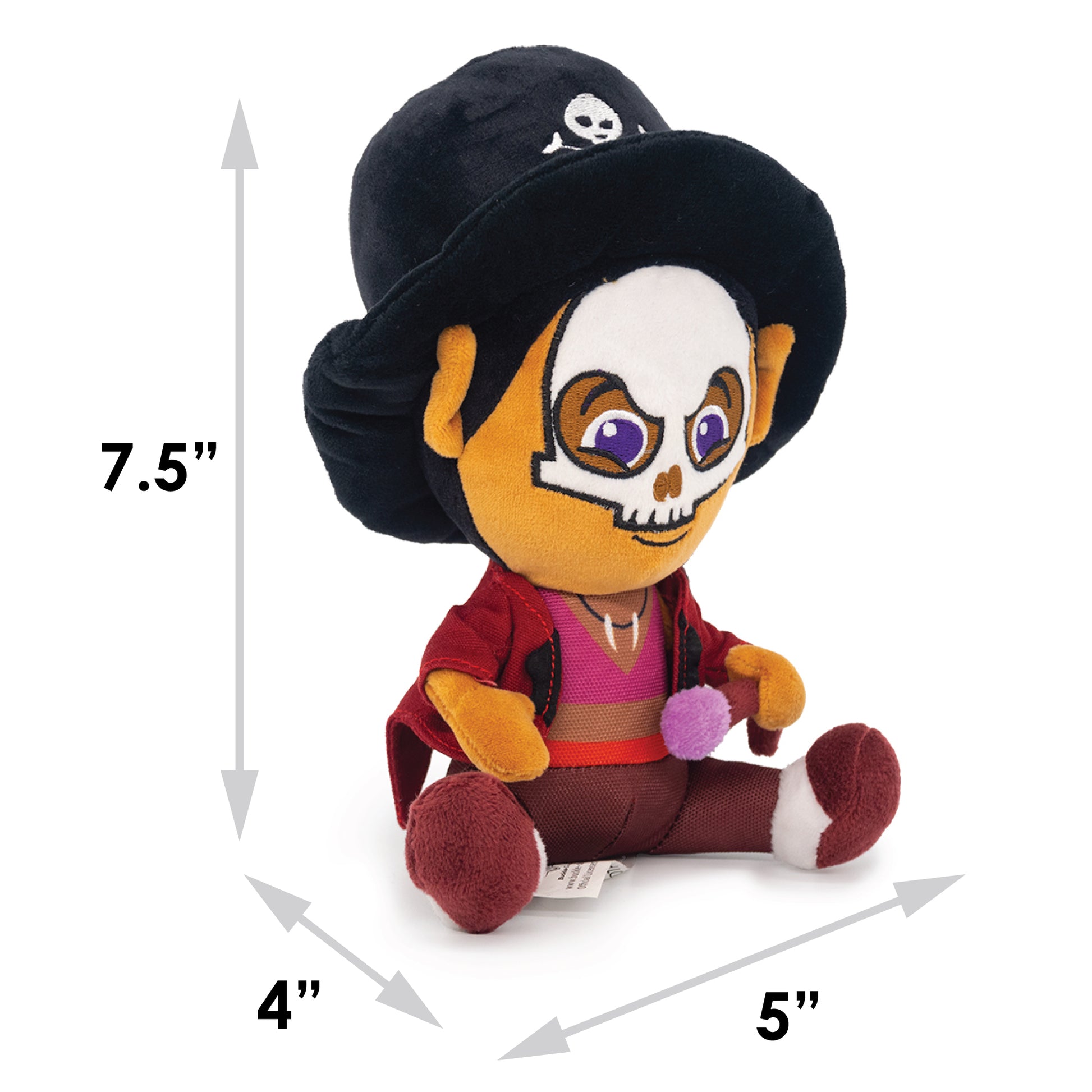 Dog Toy Squeaker Plush - The Princess and the Frog Villain Dr. Facilier Shadow Man Sitting Pose Dog Toy Squeaky Plush Disney