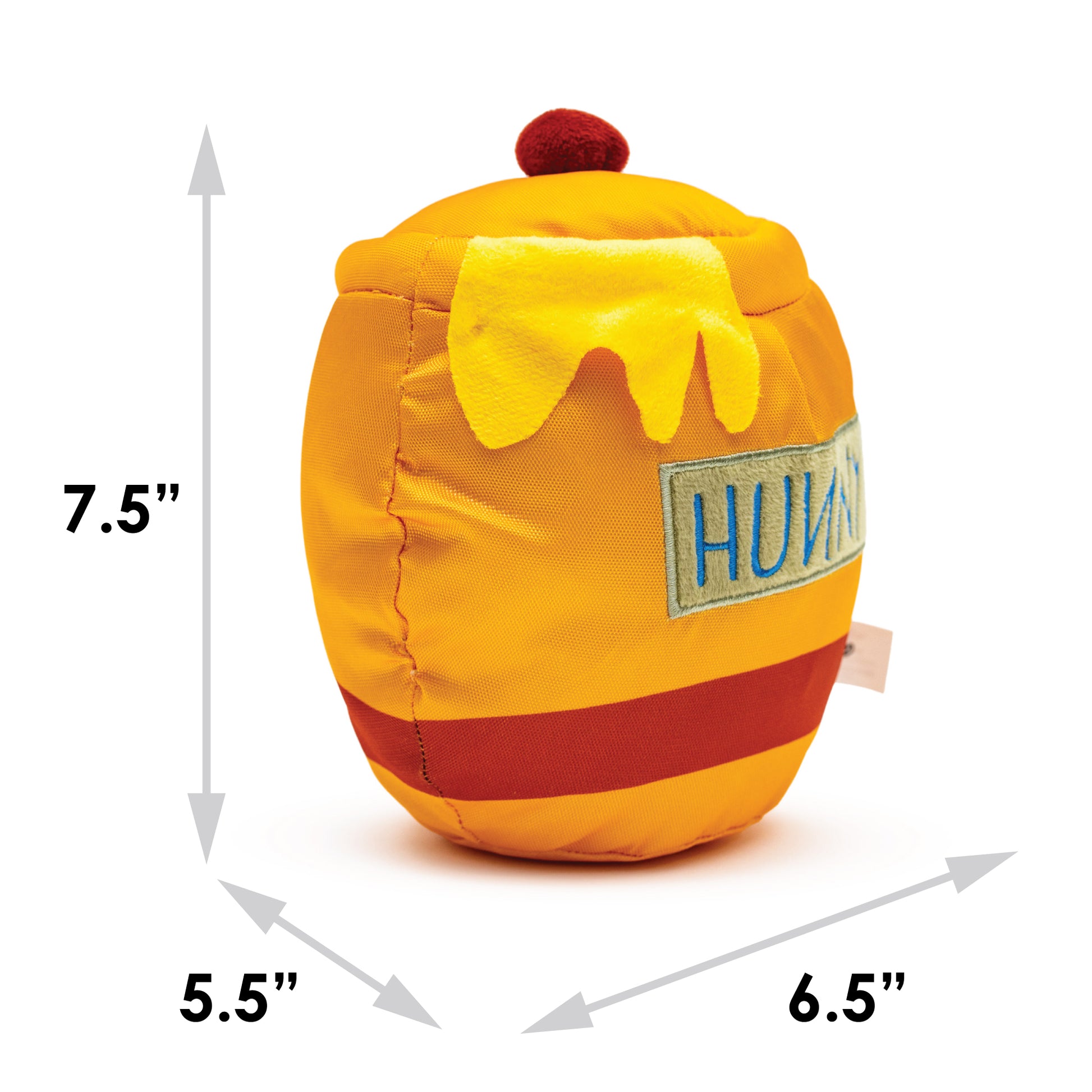 Dog Toy Ballistic Squeaker - Winnie the Pooh Hunny Pot Yellow Dog Toy Squeaky Plush Disney