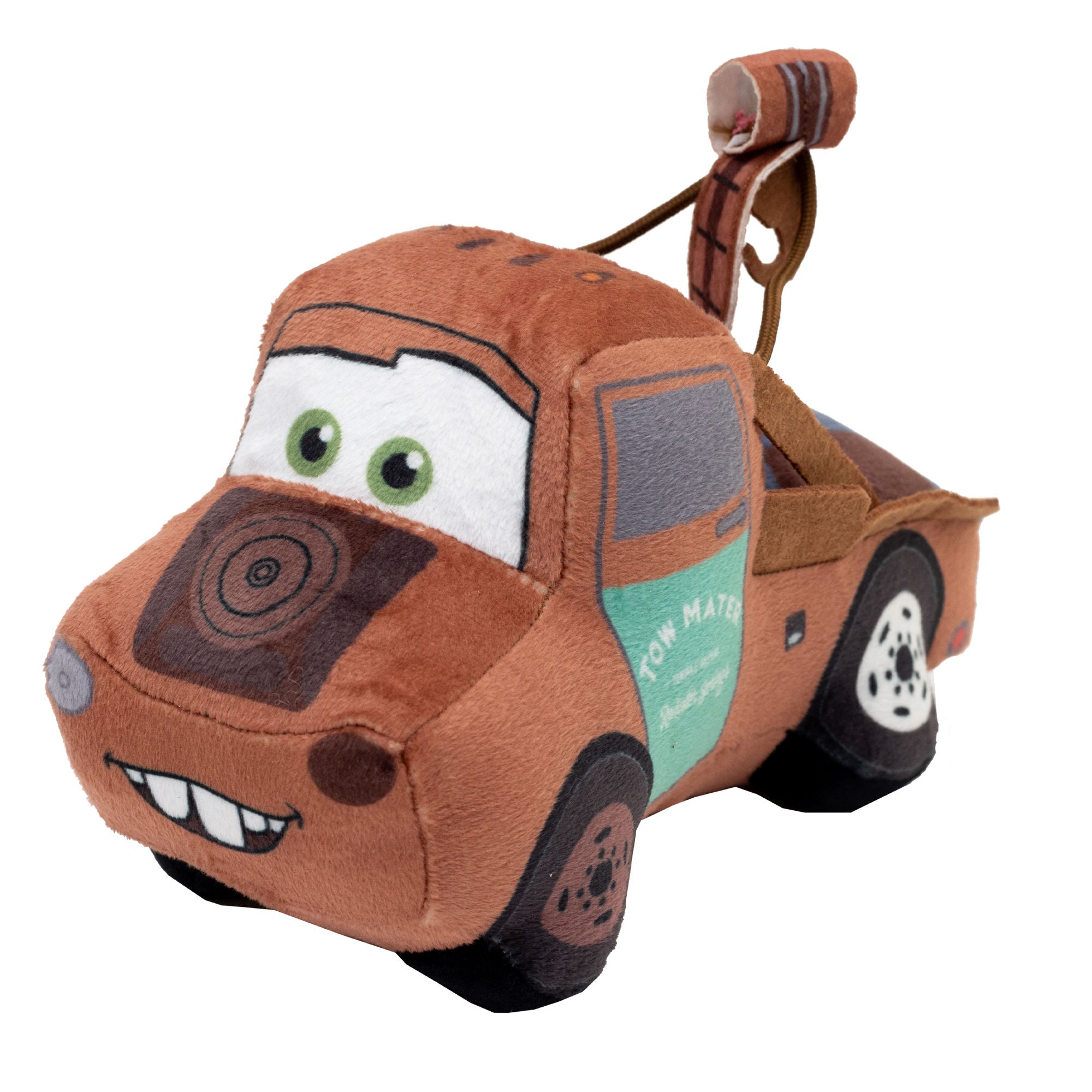Dog Toy Squeaky Plush 2-Piece Set, Disney Pixar Cars, Lightning McQueen, Tow Mater