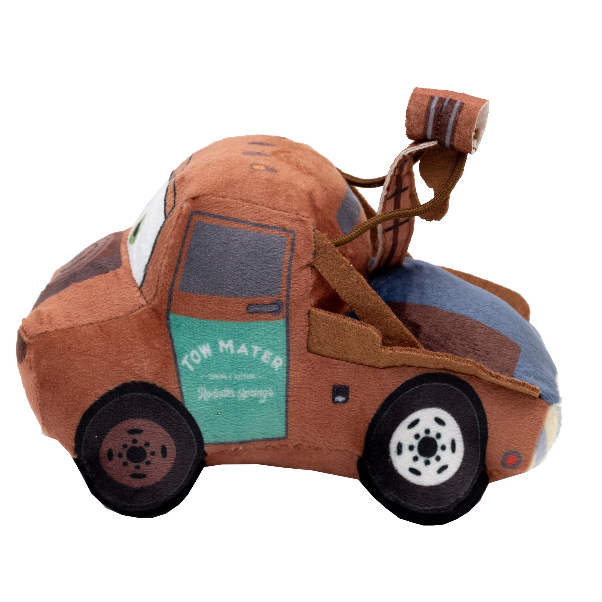 Dog Toy Squeaky Plush 2-Piece Set, Disney Pixar Cars, Lightning McQueen, Tow Mater