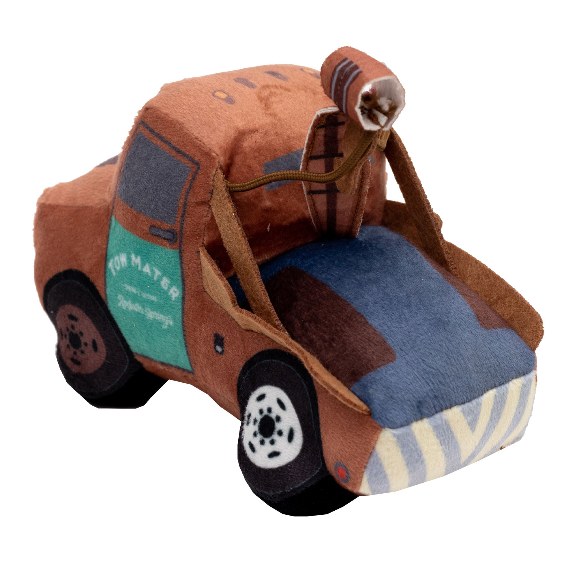 Dog Toy Squeaky Plush 2-Piece Set, Disney Pixar Cars, Lightning McQueen, Tow Mater