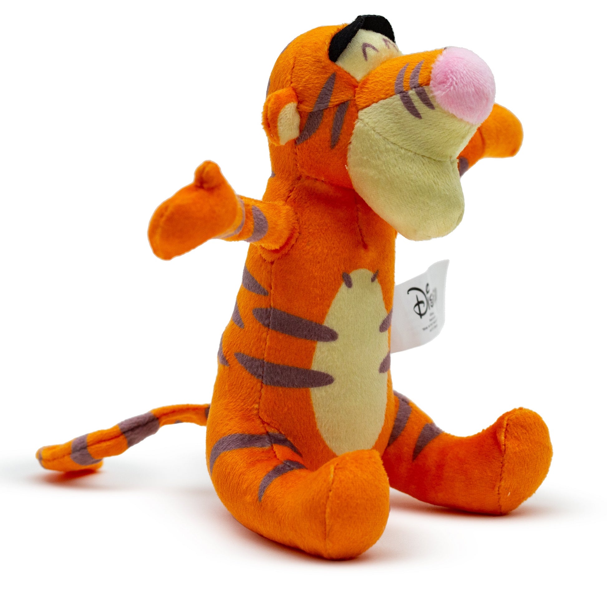 Dog Toy Squeaker Plush - Winnie the Pooh Tiggers Arms Up Sitting Pose Dog Toy Squeaky Plush Disney