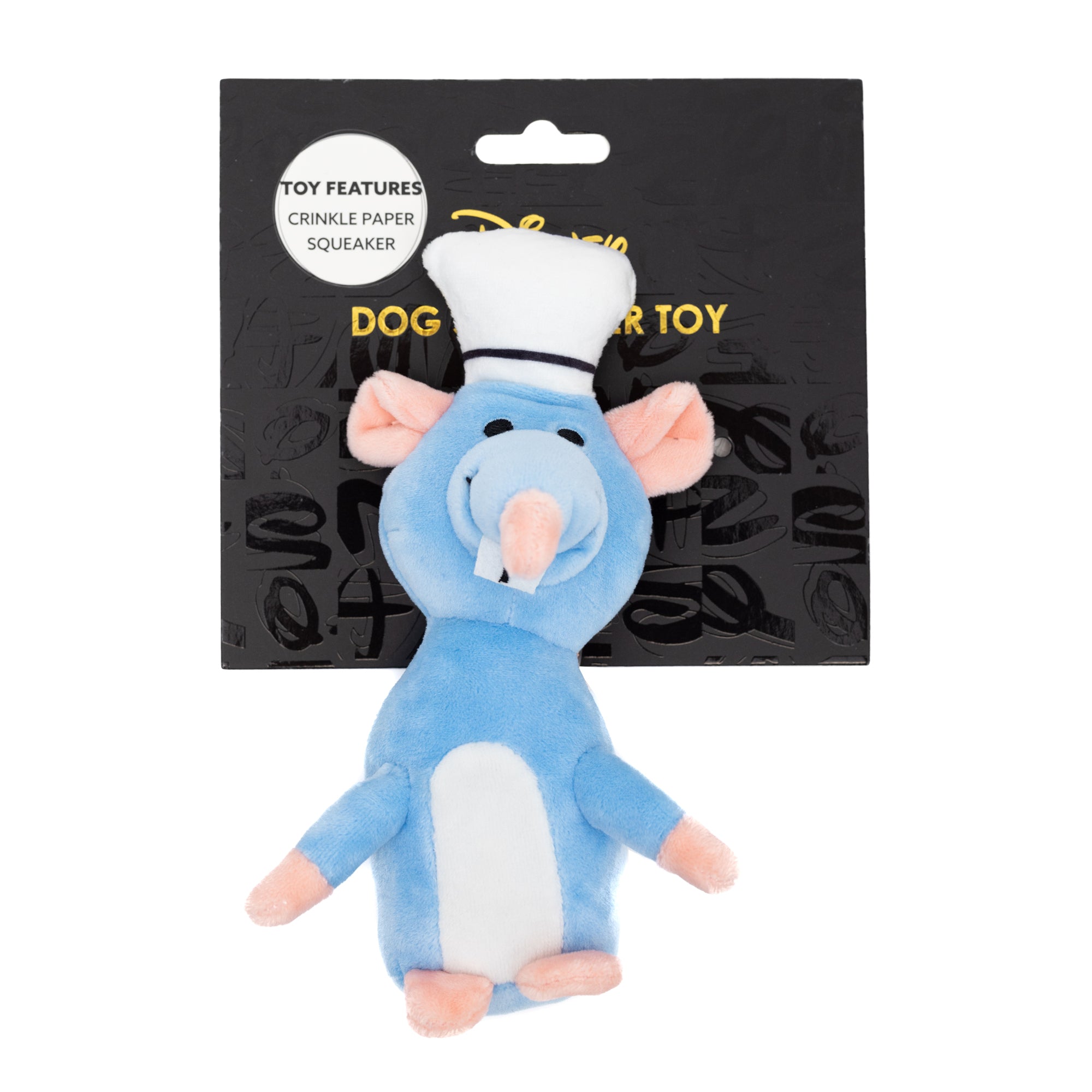 Dog Toy Squeaker Plush - Ratatouille Chef Remy Rat Full Body Pose Dog Toy Squeaky Plush Disney
