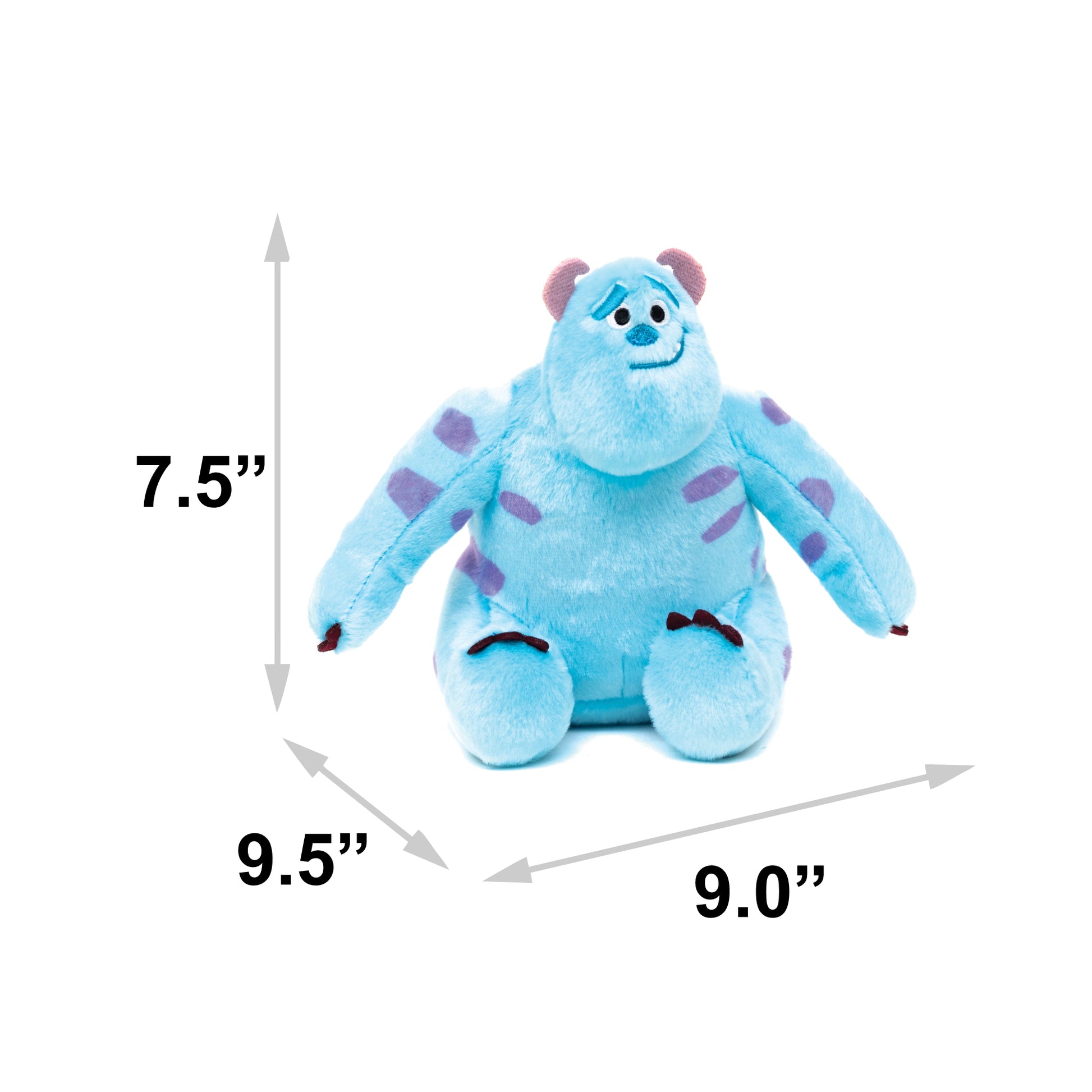 Dog Toy Squeaker Plush - Monsters, Inc. Furry Sulley Full Body Sitting Pose Dog Toy Squeaky Plush Disney