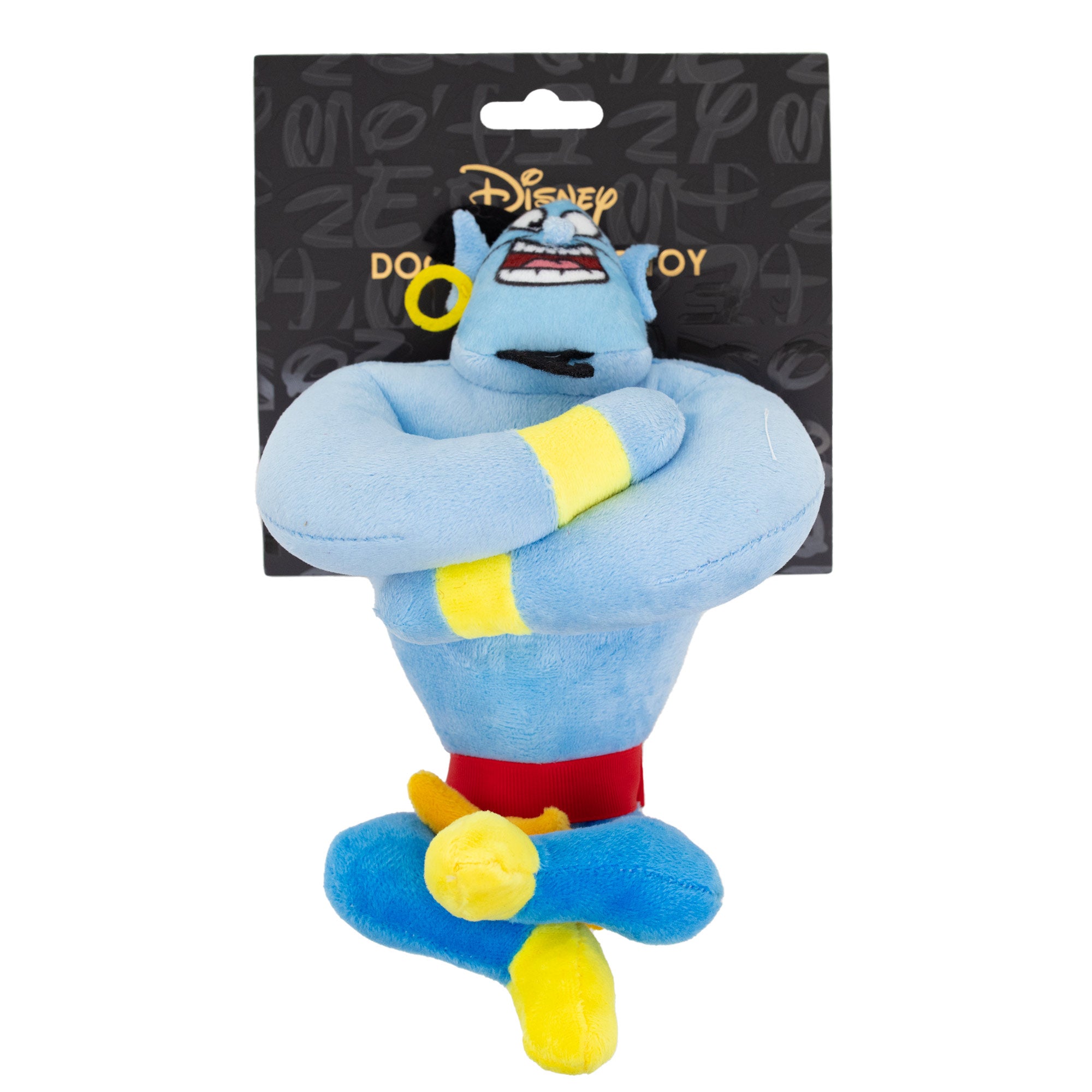 Dog Toy Squeaker Plush - Aladdin Genie Sitting Pose Dog Toy Squeaky Plush Disney